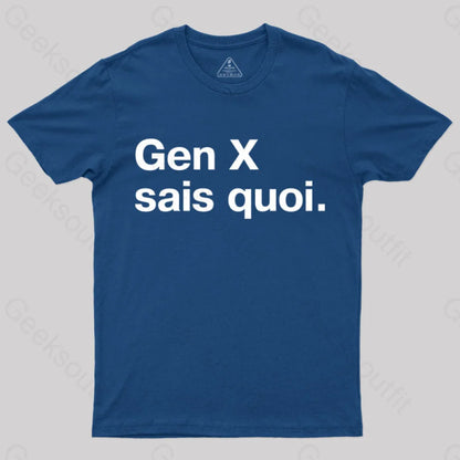 Gen X Sais Quoi Nerd T-Shirt Navy / S