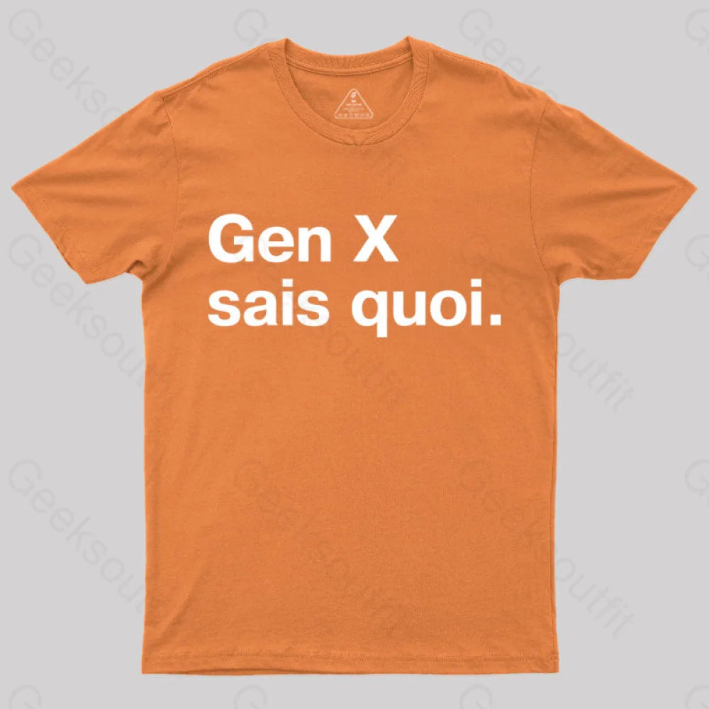 Gen X Sais Quoi Nerd T-Shirt Orange / S