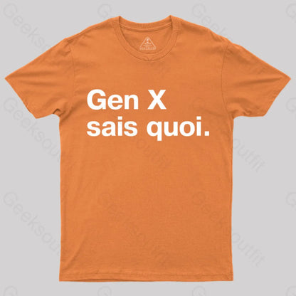 Gen X Sais Quoi Nerd T-Shirt Orange / S