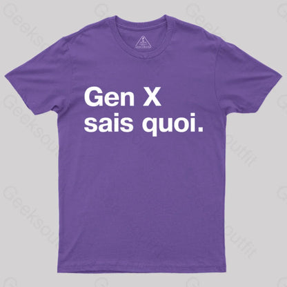 Gen X Sais Quoi Nerd T-Shirt Purple / S