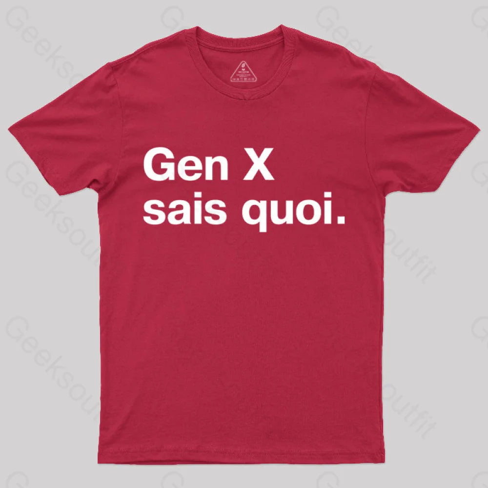 Gen X Sais Quoi Nerd T-Shirt Red / S