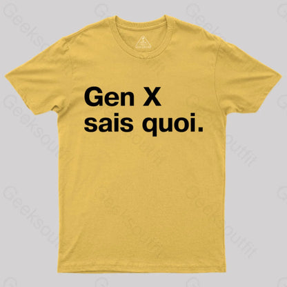 Gen X Sais Quoi Nerd T-Shirt Yellow / S