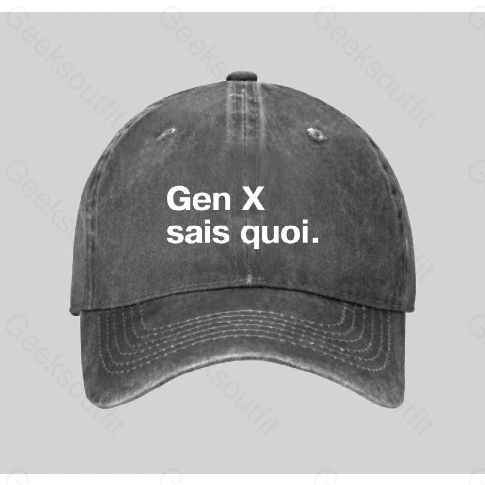 Gen X Sais Quoi Washed Vintage Baseball Cap Grey