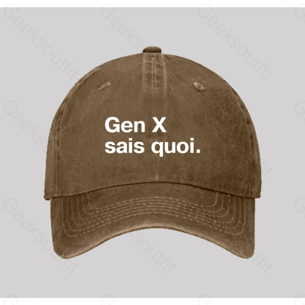 Gen X Sais Quoi Washed Vintage Baseball Cap Natural