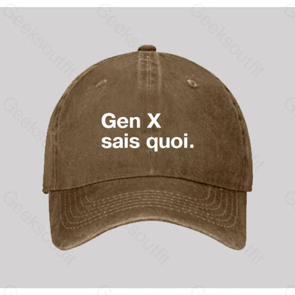 Gen X Sais Quoi Washed Vintage Baseball Cap Natural