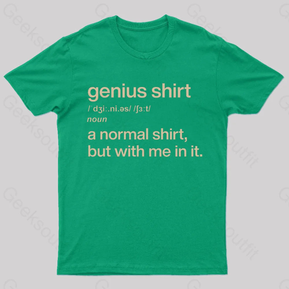 Genius Shirt Geek T-Shirt Green / S