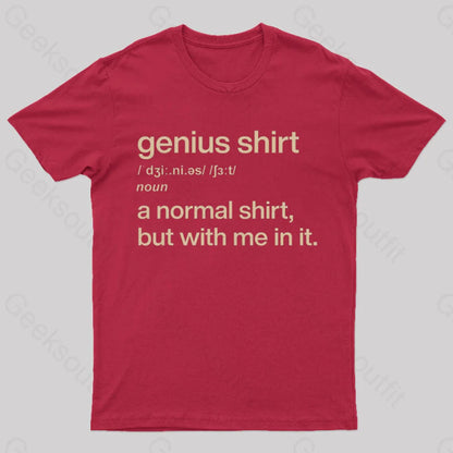 Genius Shirt Geek T-Shirt Red / S