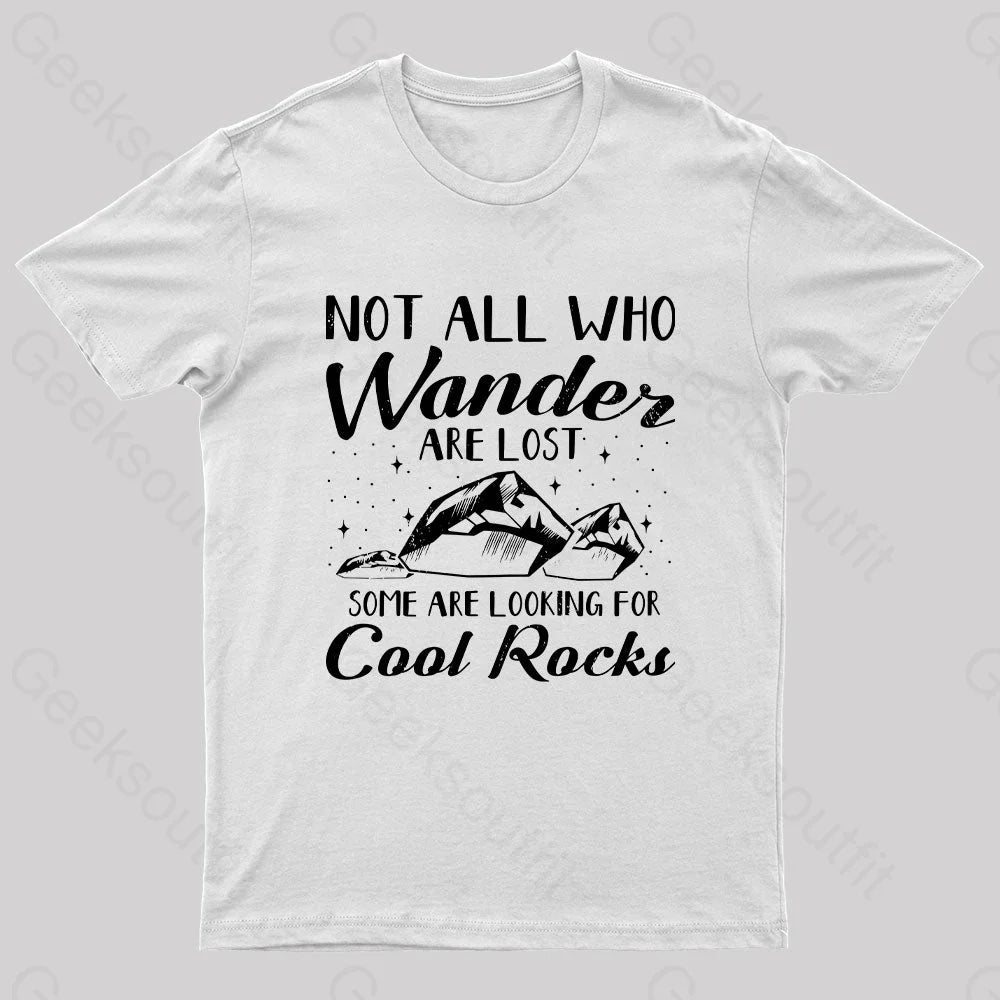 Geologist Rock Collecting Geek T-Shirt White / S