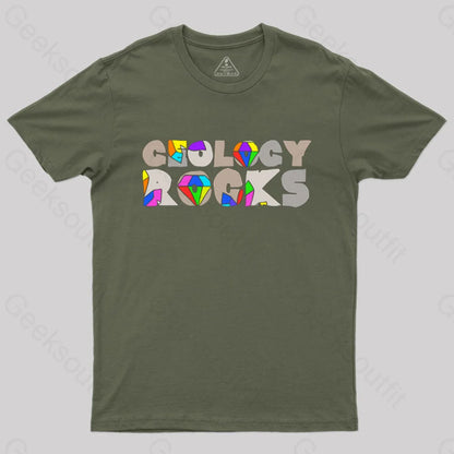 Geology Rocks T-Shirt Army Green / S