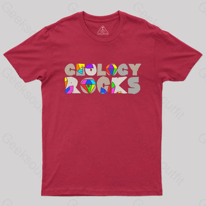 Geology Rocks T-Shirt Red / S