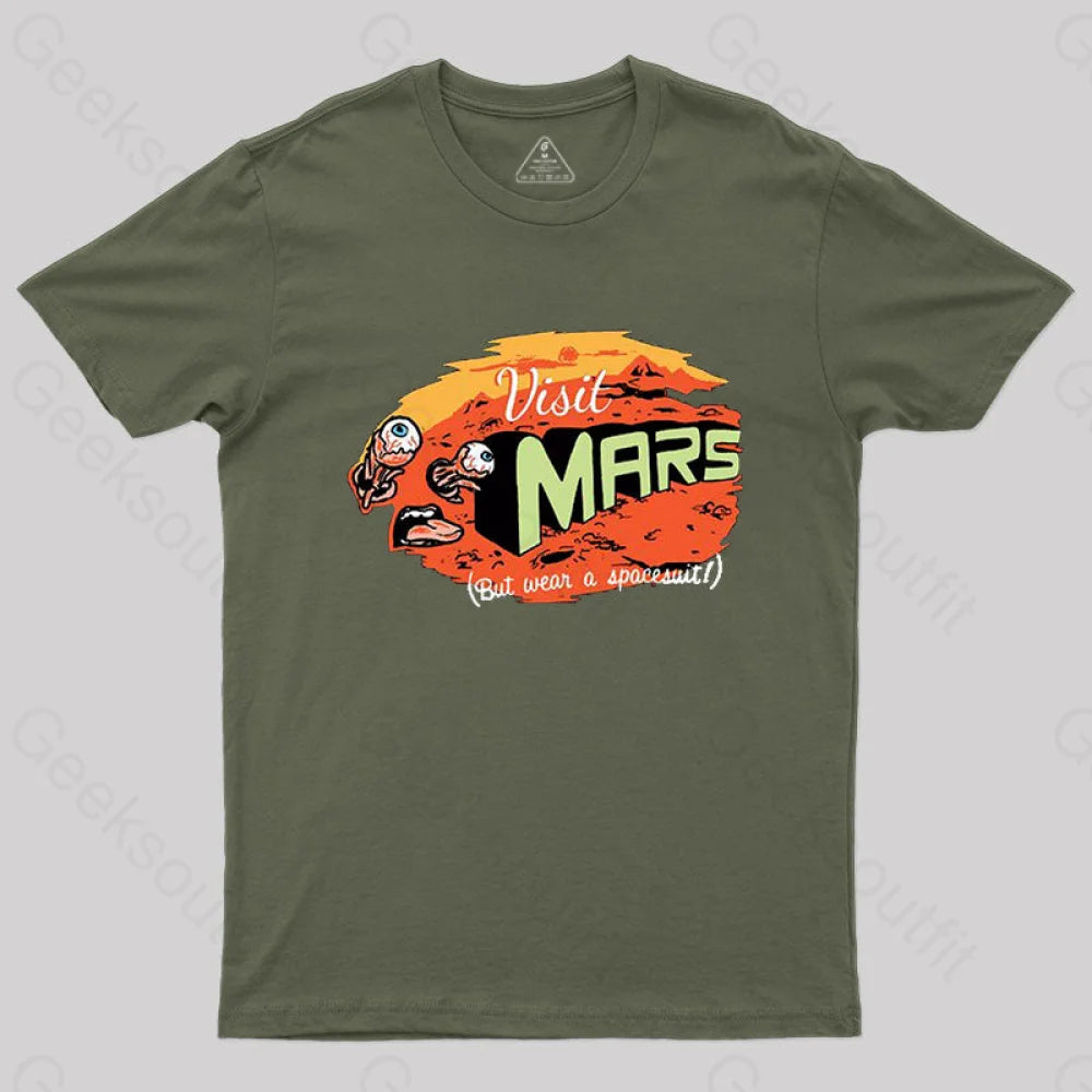 Get To Mars T-Shirt Army Green / S