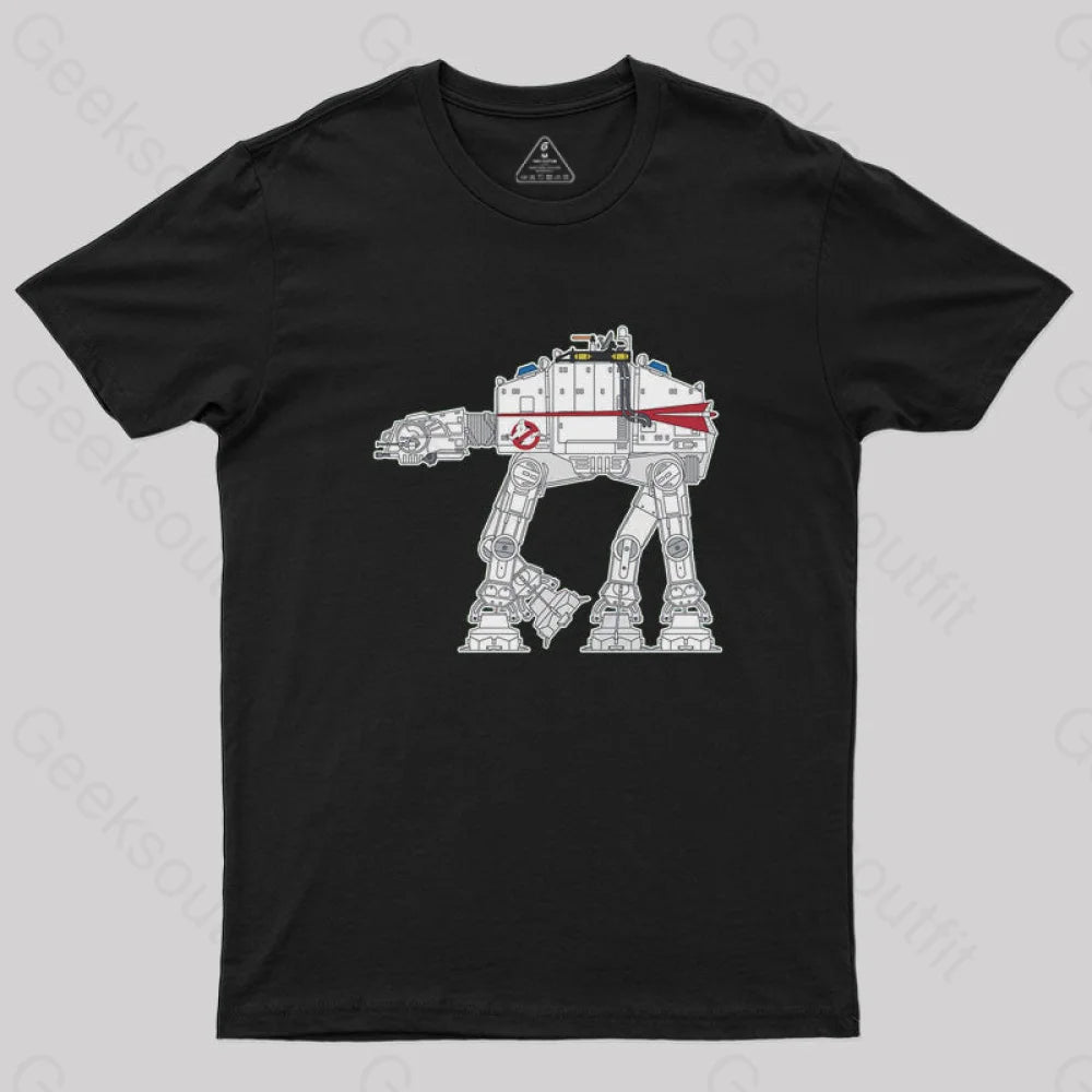 Ghost Busters Themed Imperial Walker T-Shirt Black / S