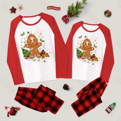 Gingerbread Chewbacca Family Christmas Pajama Sets Red&Red / M For Men Yc