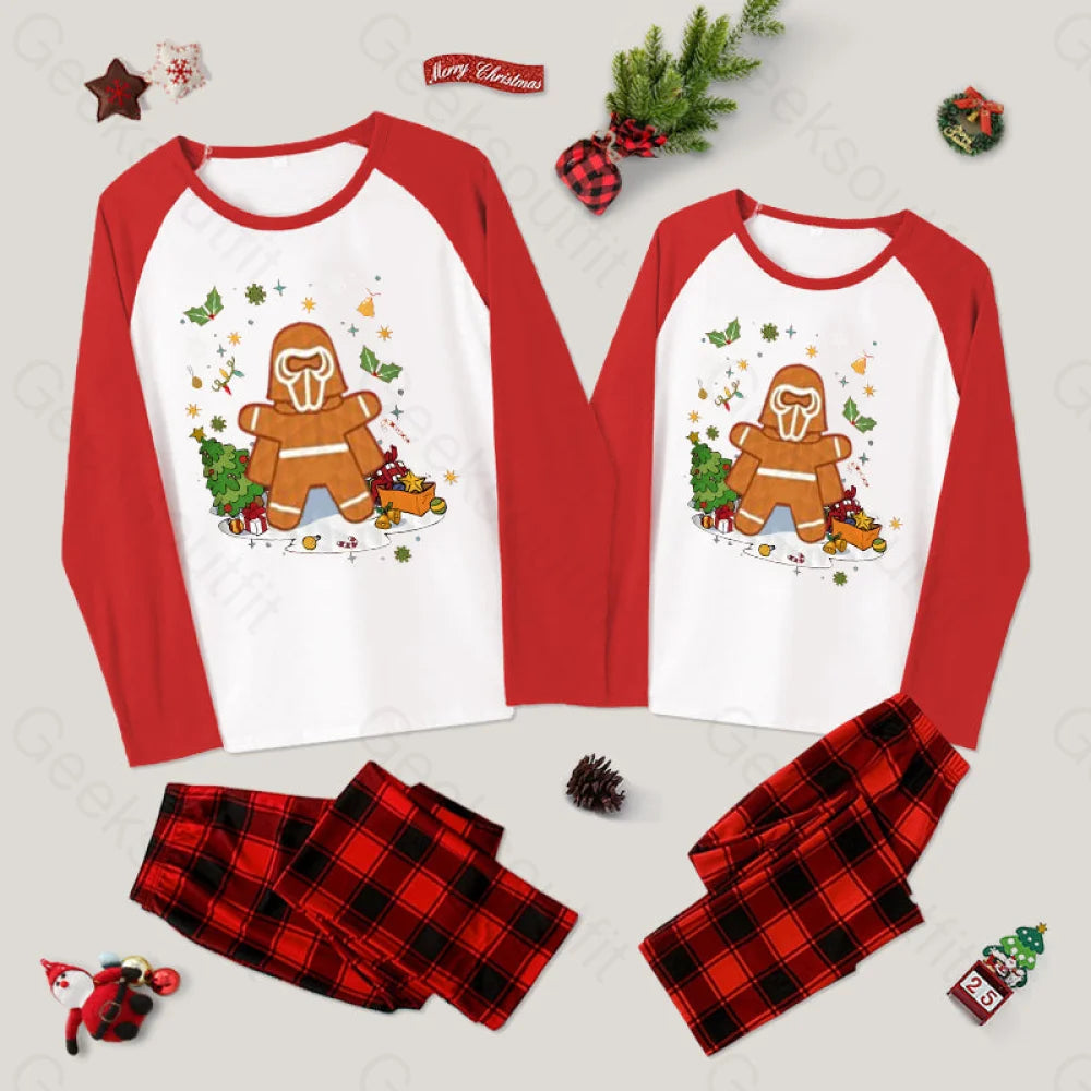 Gingerbread Darkside Family Christmas Pajama Sets Red&Red / M For Men Yc