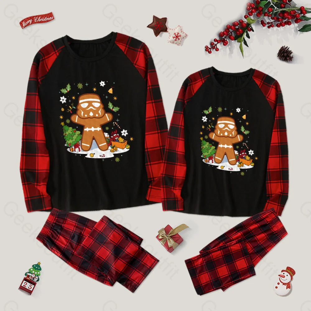 Gingerbread Stormtrooper Family Christmas Pajama Sets Red&Black / M For Men Yc