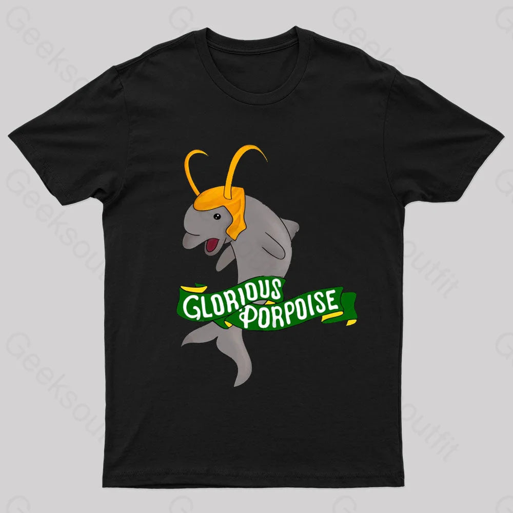 Glorious Porpoise Nerd T-Shirt Black / S