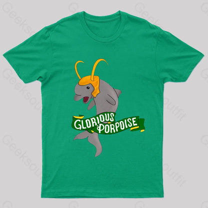 Glorious Porpoise Nerd T-Shirt Green / S