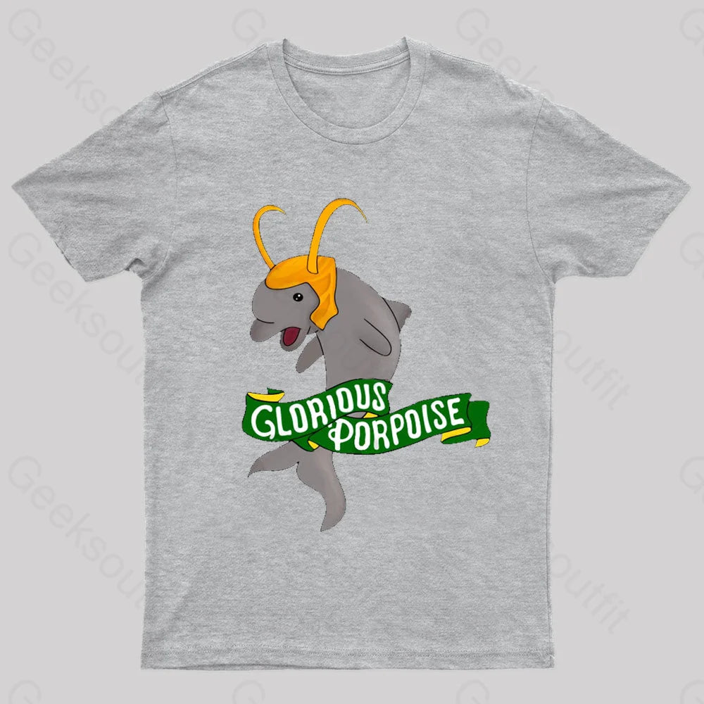 Glorious Porpoise Nerd T-Shirt Grey / S