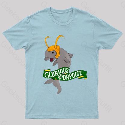 Glorious Porpoise Nerd T-Shirt Light Blue / S