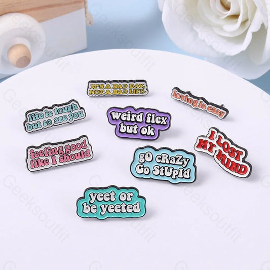 Go Crazy Enamel Pins - Geeksoutfit