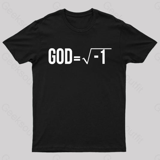 God Is Imaginary Geek T-Shirt Black / S