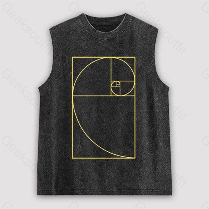 Golden Spiral Unisex Washed Tank