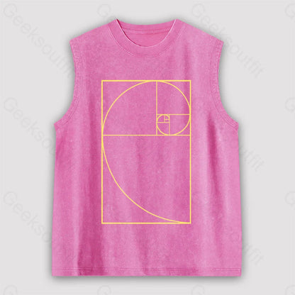 Golden Spiral Unisex Washed Tank