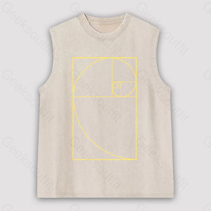 Golden Spiral Unisex Washed Tank