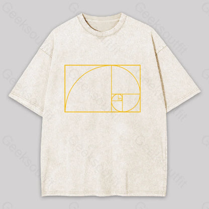 Golden Spiral Washed T-Shirt Apricot / S