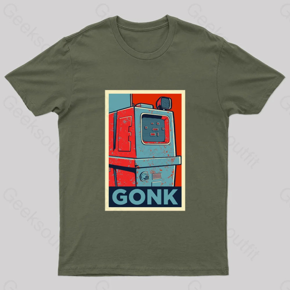 Gonk Geek T-Shirt Army Green / S