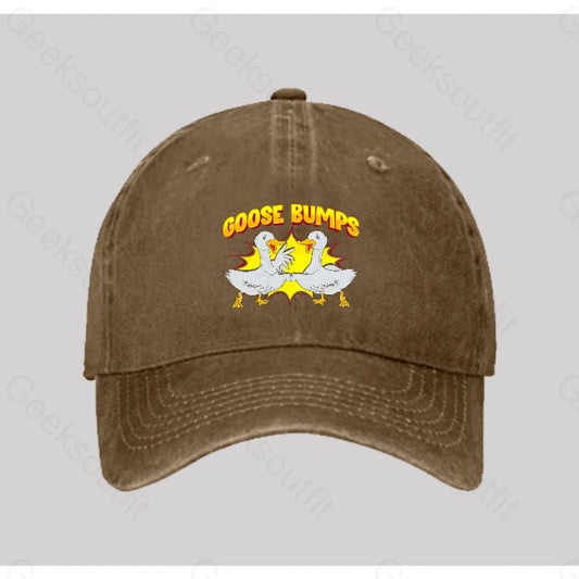 Goose Bumps Washed Vintage Baseball Cap Natural