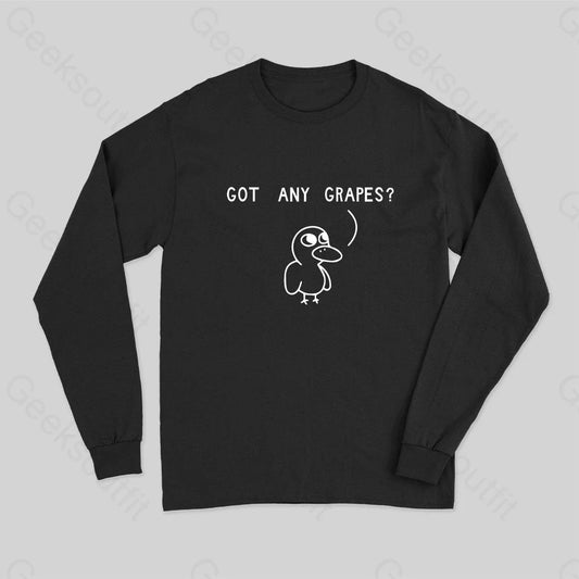 Got Any Grapes Long Sleeve T-Shirt Black / S