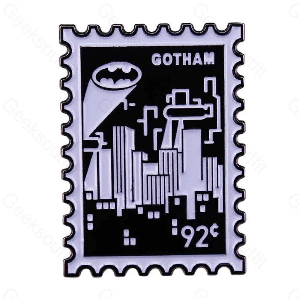 Gotham City Stamp Commemorative Pins