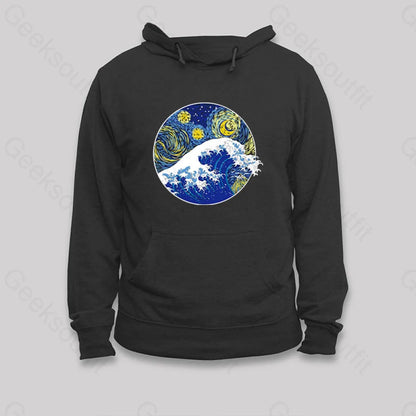 Great Starry Wave Off Kanagawa Hoodie Black / S