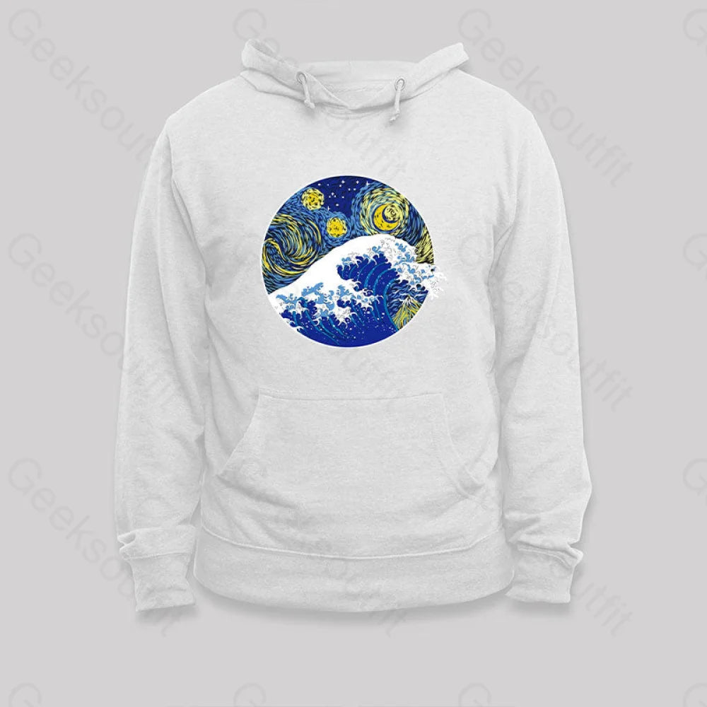 Great Starry Wave Off Kanagawa Hoodie White / S