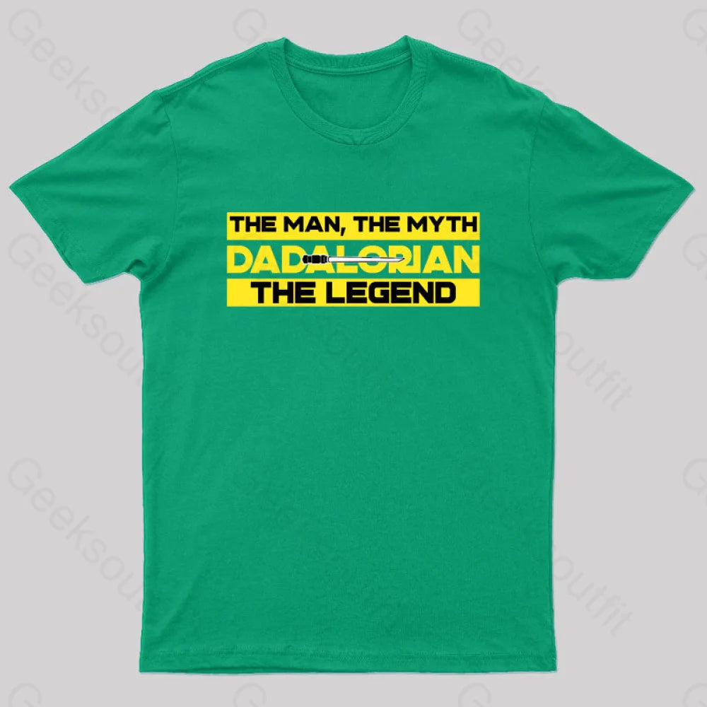 Greater Than Average Dad Nerd T-Shirt Green / S