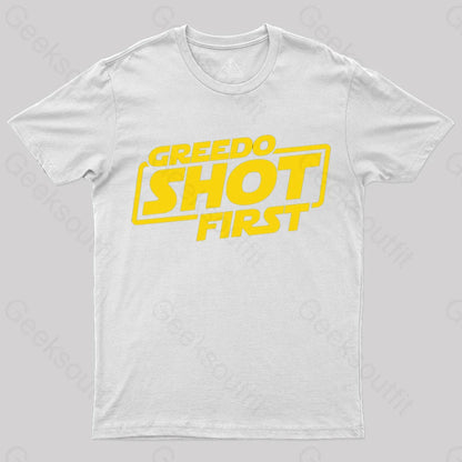 Greedo Shot First Geek T-Shirt White / S