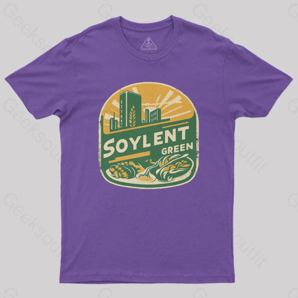 Green Horizon Soylent Geek T-Shirt Purple / S