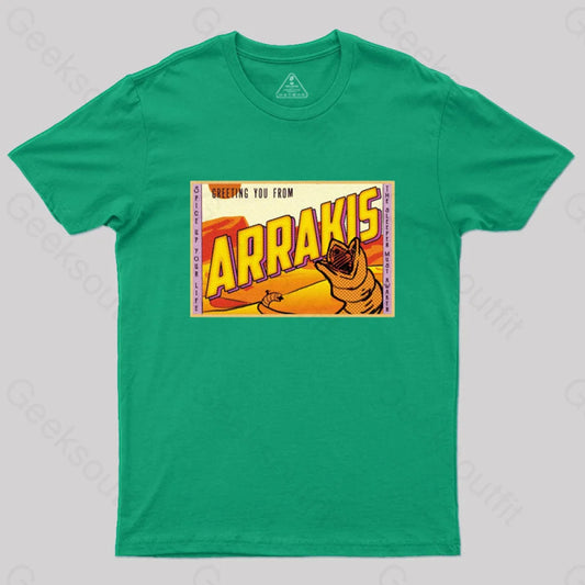 Greetings From Arrakis! T-Shirt Green / S