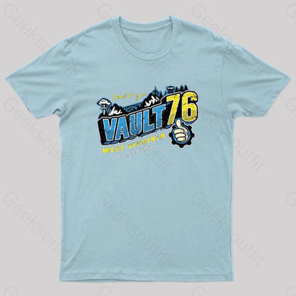 Greetings From Wv Vault Geek T-Shirt Light Blue / S