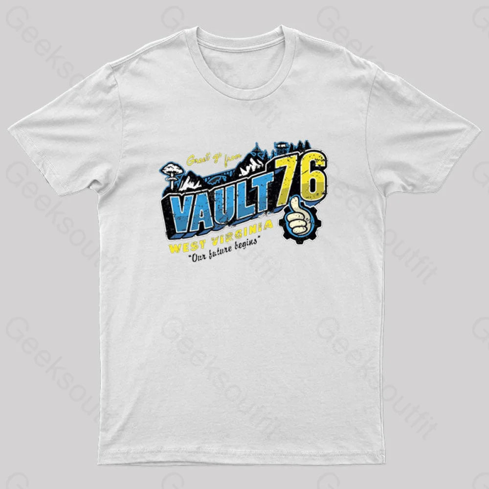 Greetings From Wv Vault Geek T-Shirt White / S