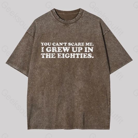 Grew Up In The 80S Geek Washed T-Shirt Coffee / S