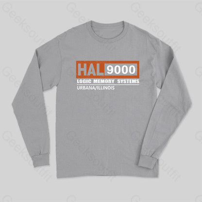 Hal 9000 Distressed Long Sleeve T-Shirt Grey / S