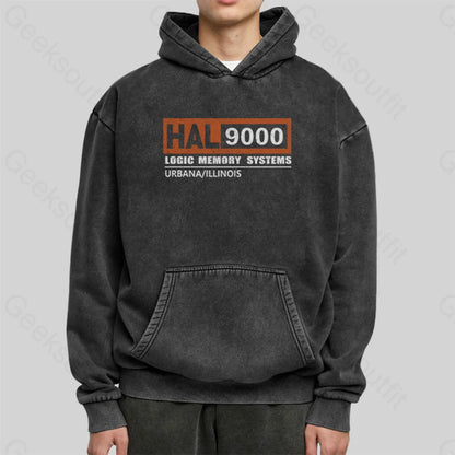 Hal 9000 Distressed Washed Hoodie