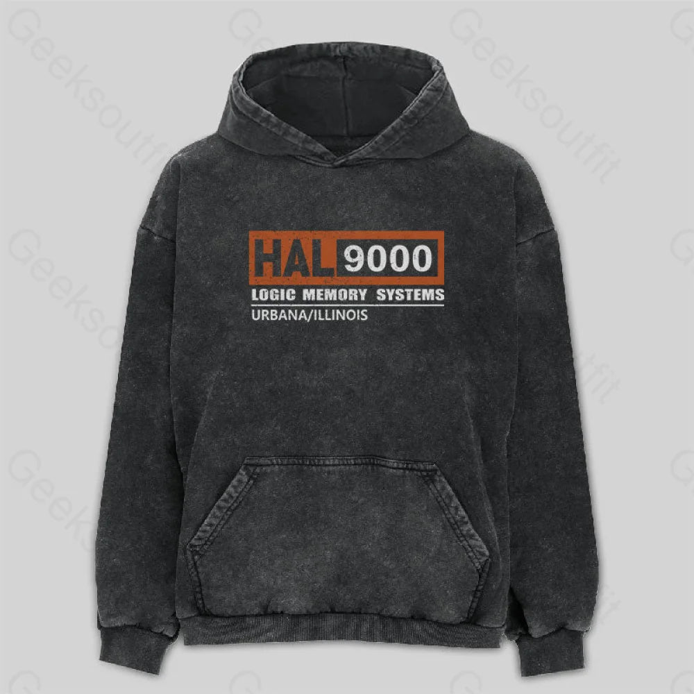 Hal 9000 Distressed Washed Hoodie M