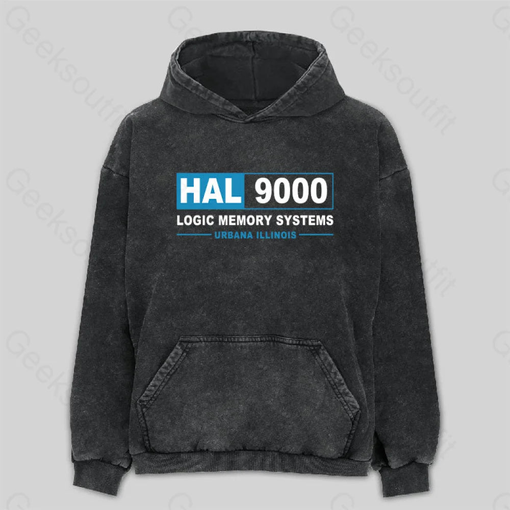 Hal 9000 Logic Memory Systems Washed Hoodie M