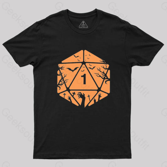 Halloween D20 Die T-Shirt Black / S