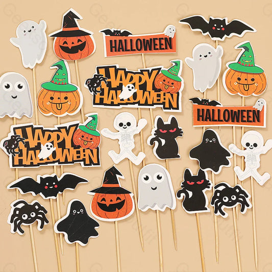 Halloween Decoration Plaque Insert Cards 10 Sets