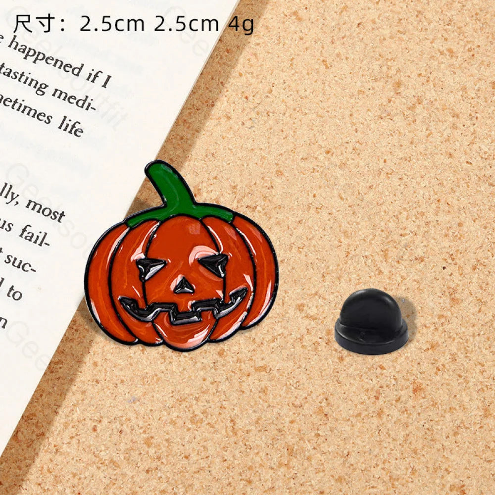 Halloween Pumpkin Skull Pins Cz0116-1