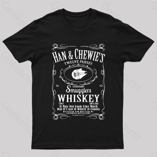 Han&Chewie’s Twelve Parsec Whiskey Geek T-Shirt Black / S